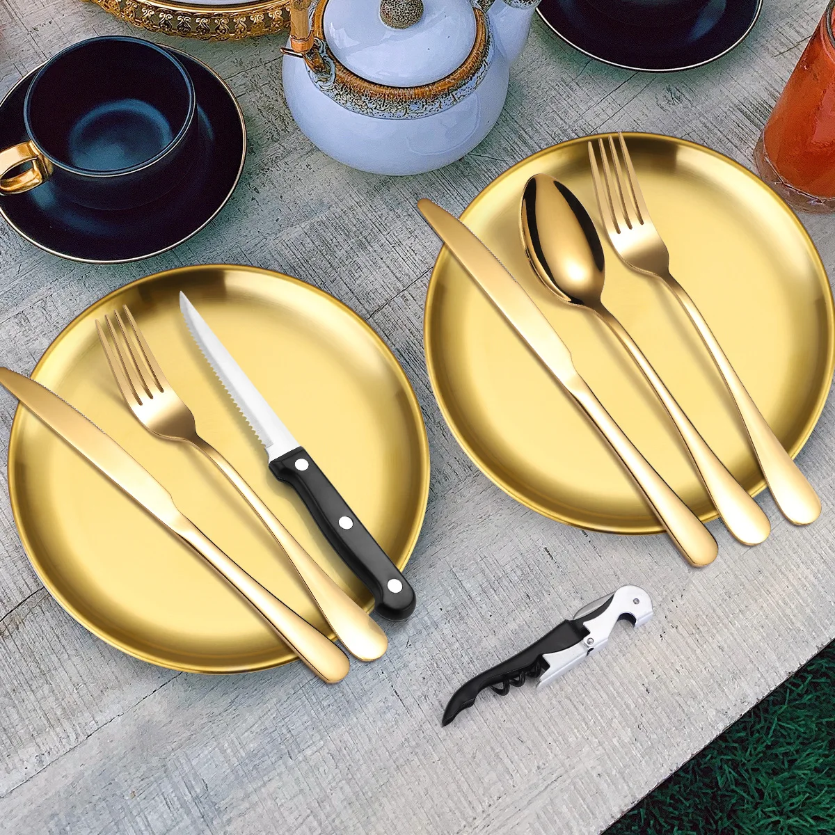 Camping Travel Cutlery Set Stainless Steel Picnic Portable Utensils ...