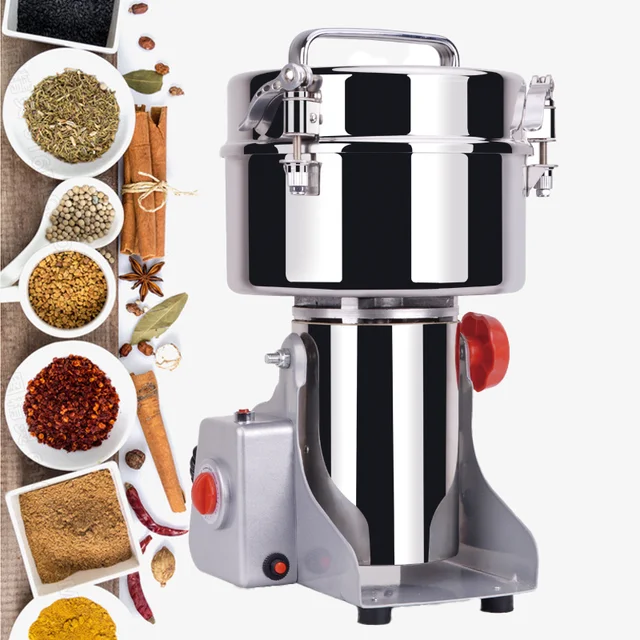 High Quality 2500g Spice Grinding Machine  Corn Rice Feed Leaf Grinder Automatic Wheat Flour Mill Machinery