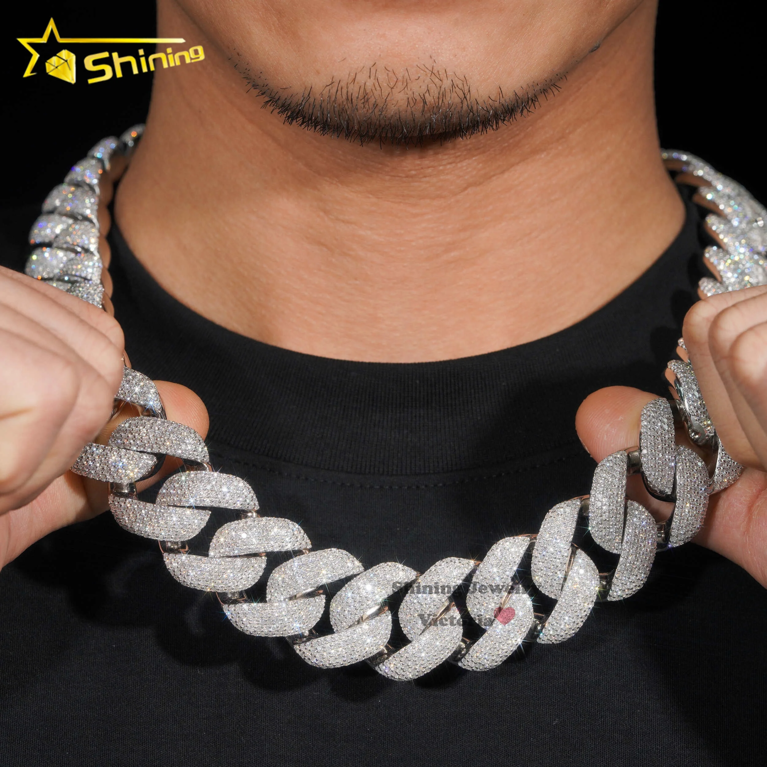 アクセサリー glitter 19mm iced out chain 60cm 71KfuIpySvL