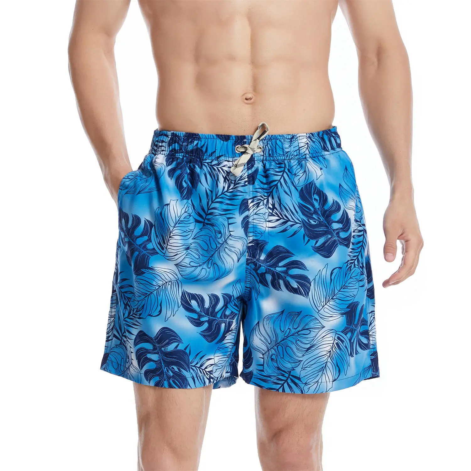 Summer Custom Logo Polyester Men Swim Trunks Quick Dry Outdoor Beach Shorts Board Shorts Swimwear for Men