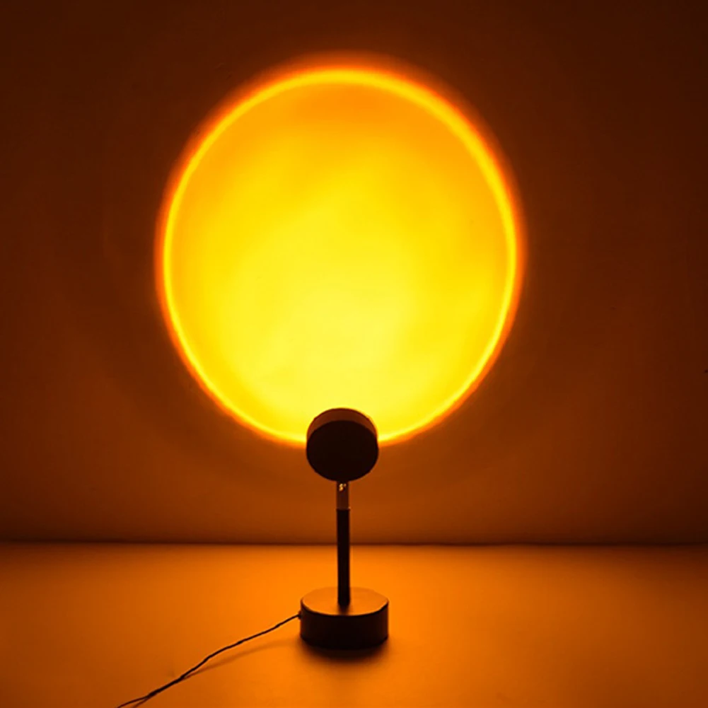 Sunset Table Lamp Rainbow Projection LED Night Light Projector for Living Room Bedroom Background Wall Decoration