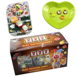 Wholesale Cartoon Style Slot Machinery Mix Fruity Shapes Gummy Soft Candy with Mini Candy