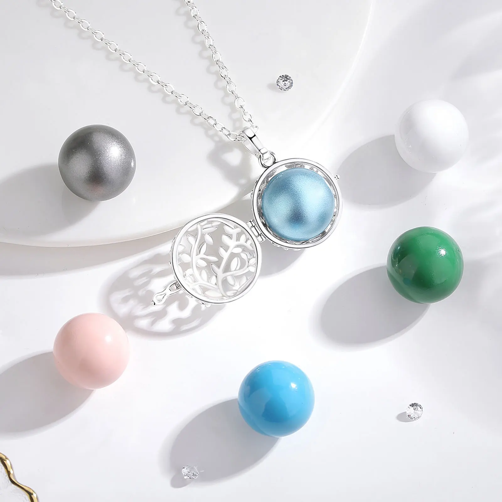 EUDORA Harmony Ball Zwangerschap Ketting voor Vrouwen EUDORA Harmony Ball Zwangerschap Ketting voor Vrouwen