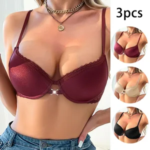 Europe and the United States Wind Sexy Lace Gathered Droop-proof Adjustable Smooth Bra Breathable comfort Underwear.