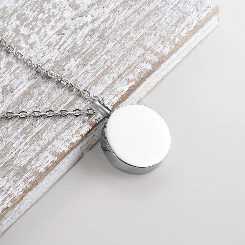 Urn Necklace for Ashes Round Big Tree Pattern Cremation Jewelry Keepsake Pendant Eternity Memorial Gift for Women and Men