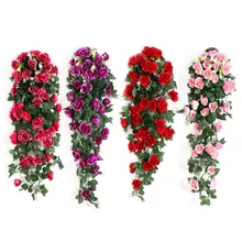 Artificial Flower Garland Simulation Rose Flowers Wedding Decoration Wall Hanging Home Decor Flowers