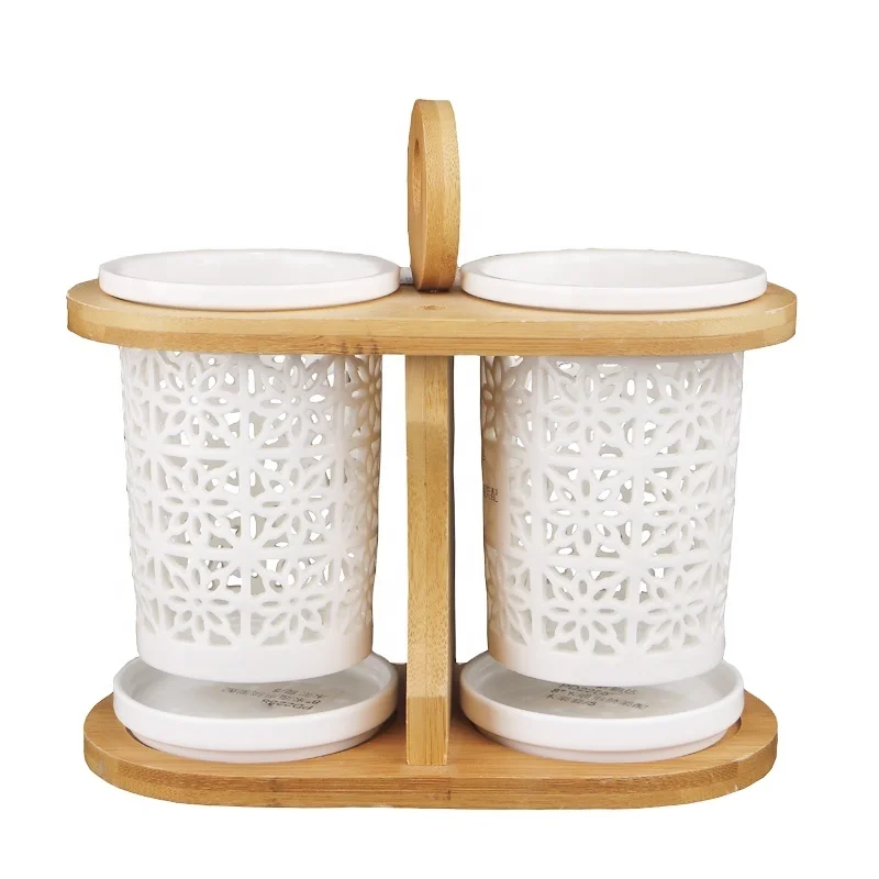 Лидер продаж, держатели для кухонных принадлежностей высокого качества, керамические палочки с вырезами, держатель для ложек