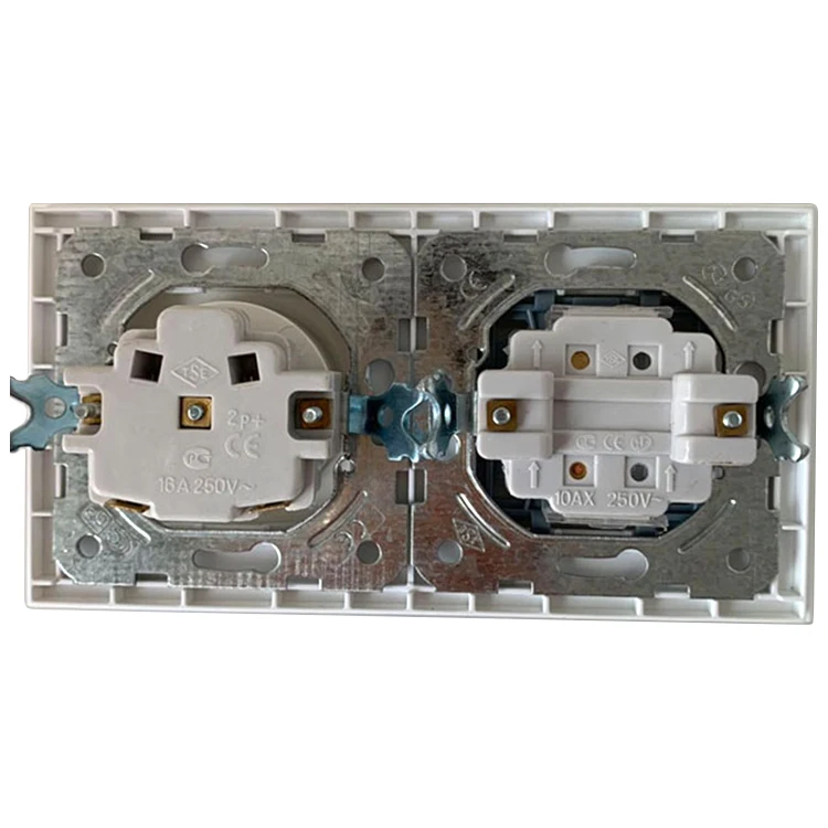 EU European 10A Electric Switch Socket Panel Standard EU Wall Switch