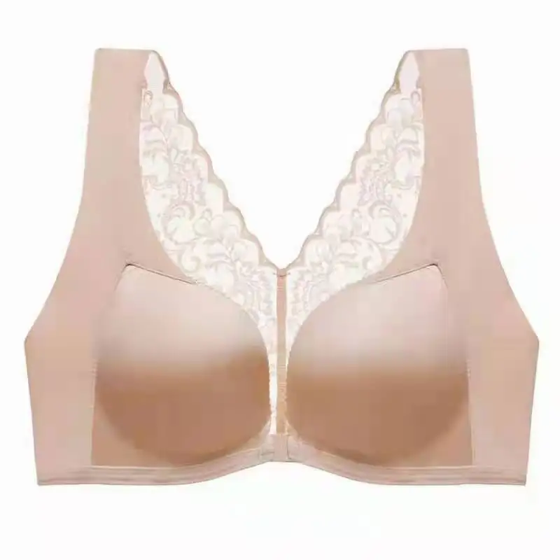 Push up Bras for Women Front Close Bra  Sexy Lace Lingerie Beautiful Back Wire Free Brassiere 32 to 38 a B Cup