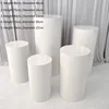 Ensemble de table à dessert cylindrique blanc, lot de cinq