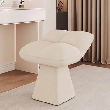 Modern Make-up Stool Luxury Living Room Chair Swivel Solid Wood Lounge Chair