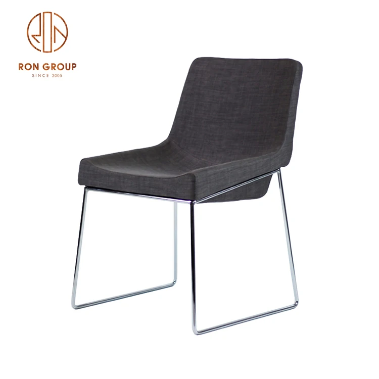 Wholesale Modern Durable High Quality Nice Popular Restaurant Furniture Metal Frame With Setting Cotton Soft Cover Dining Chairs