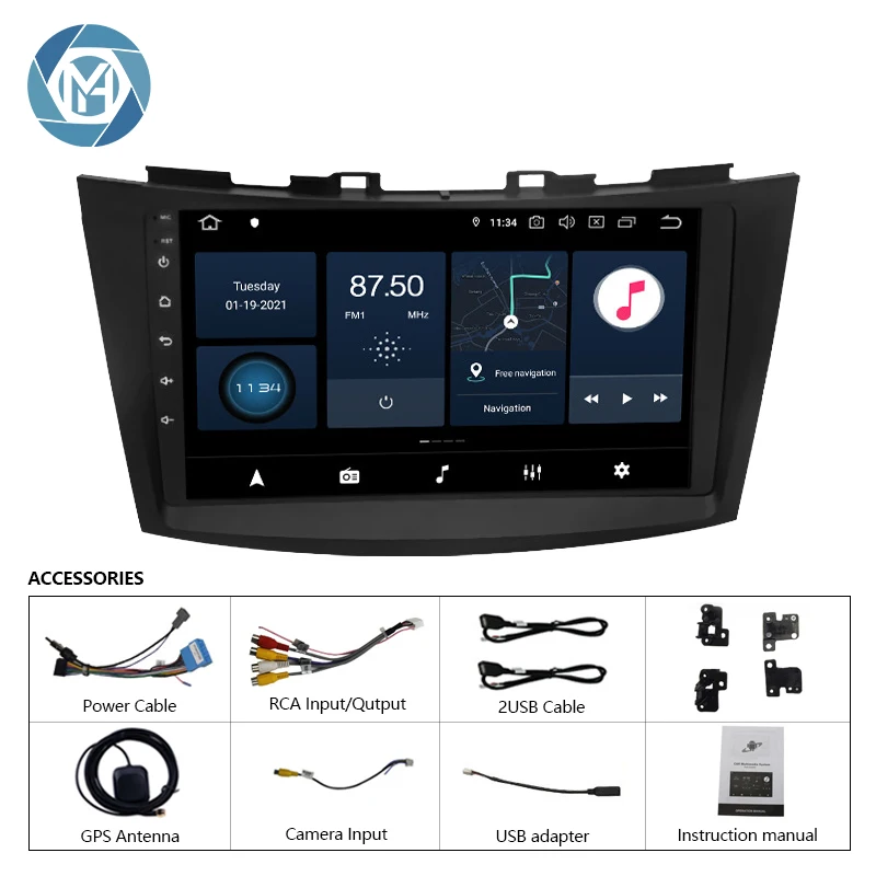 Touch Screen Gps Navigation System Android Stereo Car Dvd Player Radio for Suzuki Swift 2012 2013 2014 2015 2015