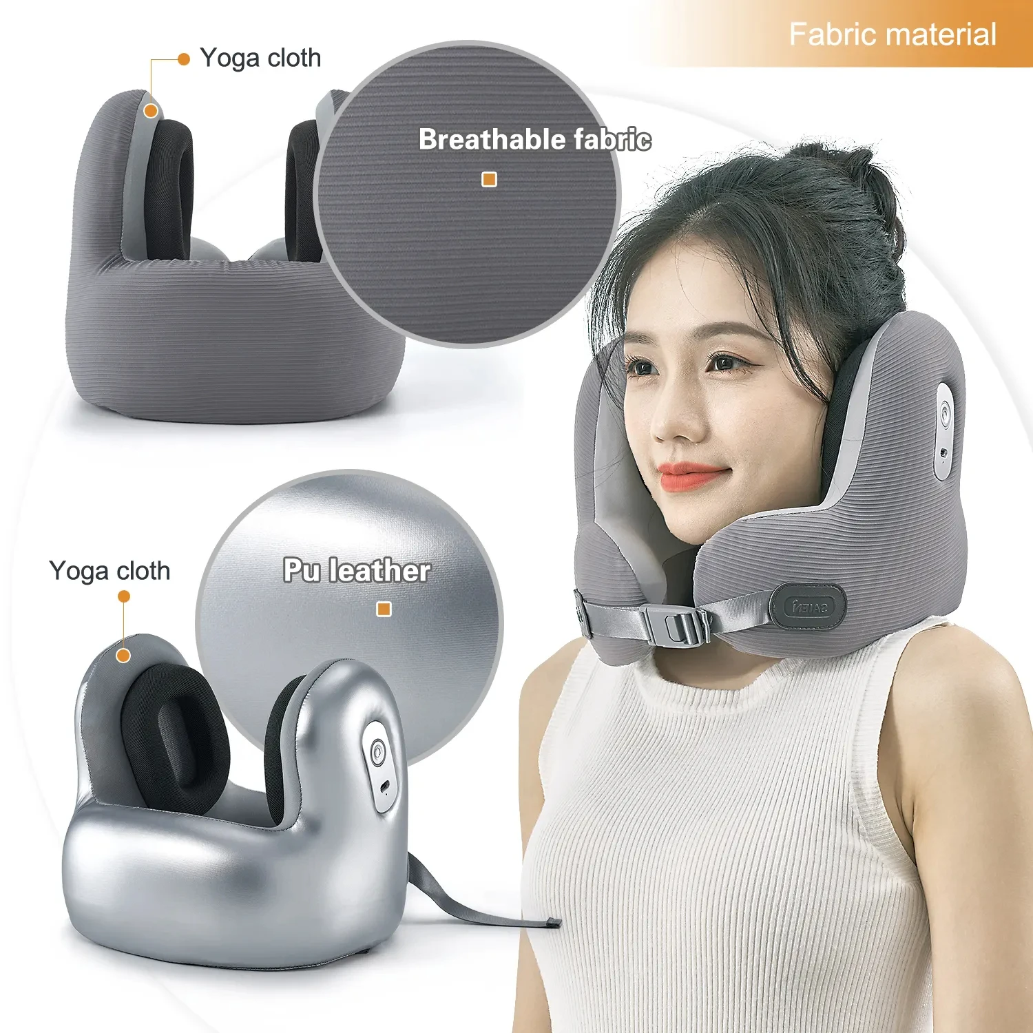 Saien Memory Foam Travel Pillow - Noise Reduction & Comfort