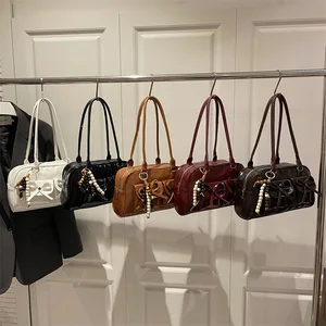 Factory Wholesale PU Leather Ladies Shoulder Bags Large-capacity Office Women's Underarm Bags Sac dos