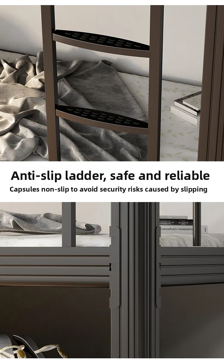 product durable metal frame wrought iron beds modern design double beds loft beds apartment beds school dormitory beds bunk beds-6