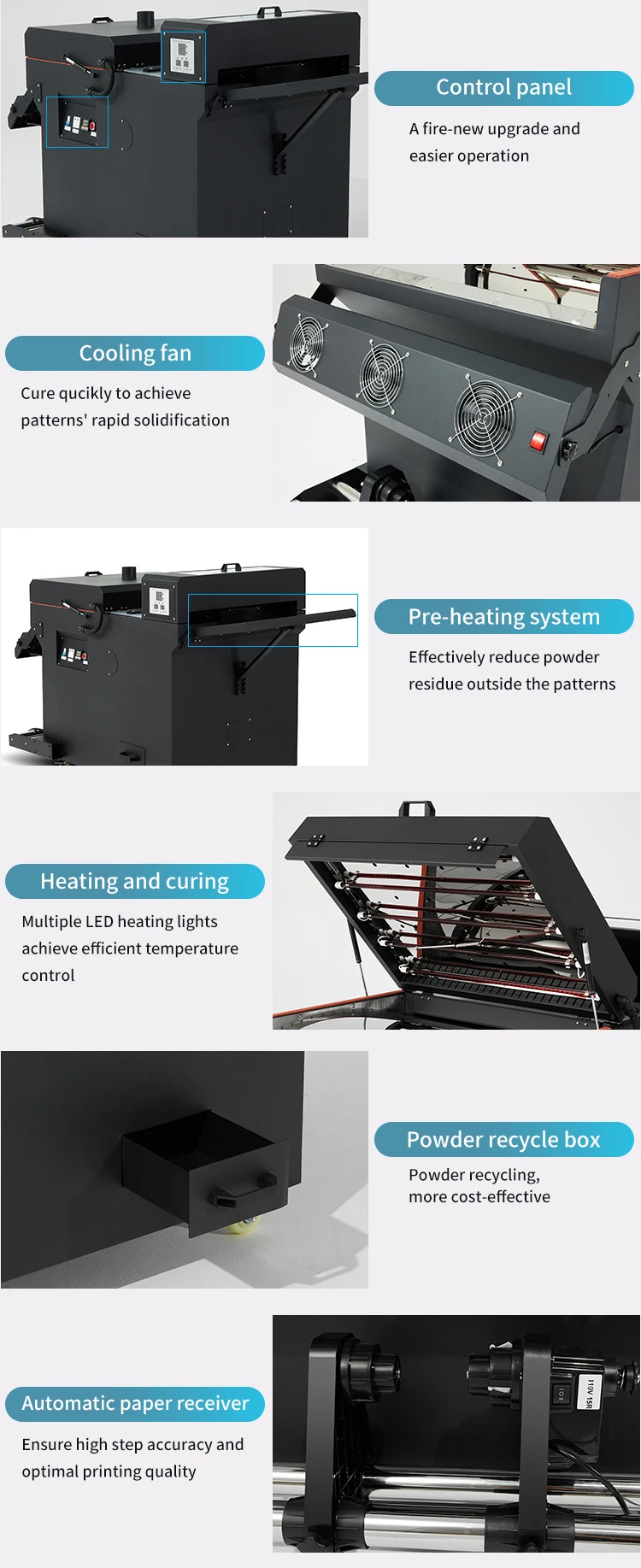 24 Inch DTF Printer with Dual I3200 Heads and 600mm Print Width for High-Speed DTF Printing