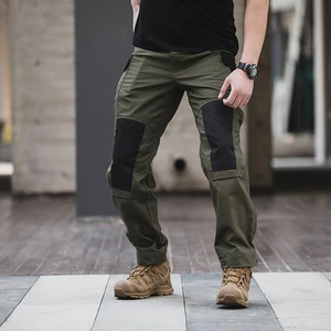 Men's Mid Waist Tactical Trekking Pants Heavyweight Water-Repellent Canvas Polyester/Cotton Anti-Wrinkle Zipper Fly Field