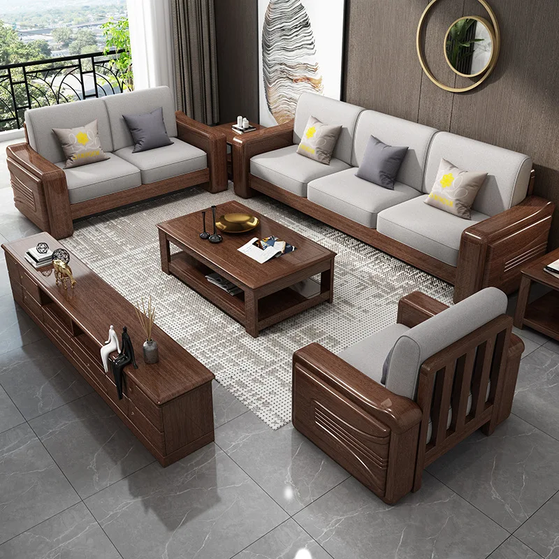 Modern Wooden Sofa Set Designs