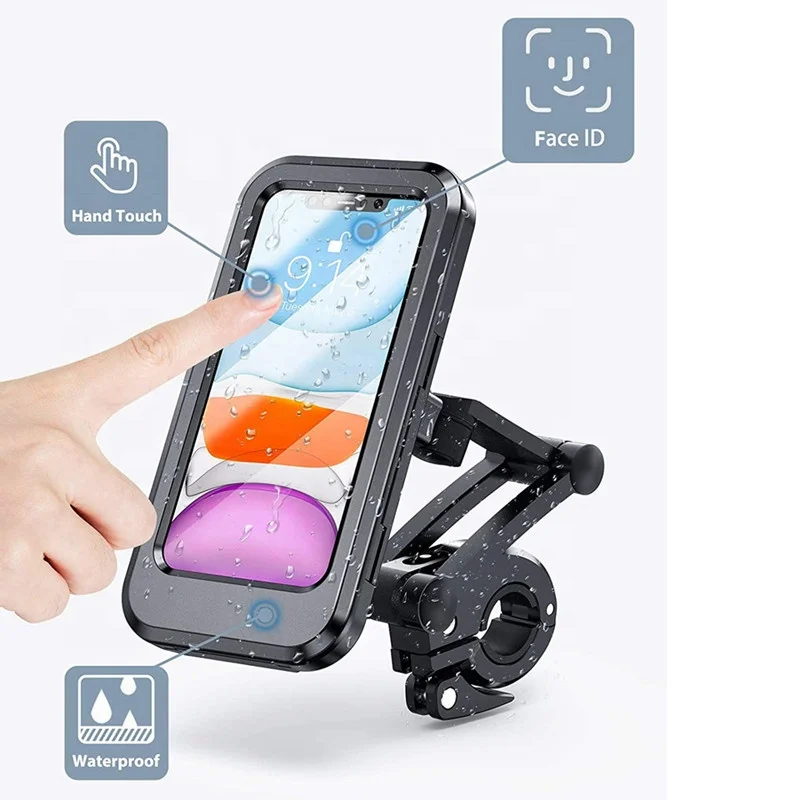 
Регулируемая Складная Водонепроницаемая сумка с поворотом на 360 градусов для сенсорного экрана мотоцикла велосипеда держатель для телефона 