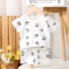 Set bianco - Foglia di bambù panda