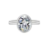White gold 2-carat Moissan diamond