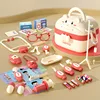Scatola portaoggetti Hippo rosa-set da 39 pezzi