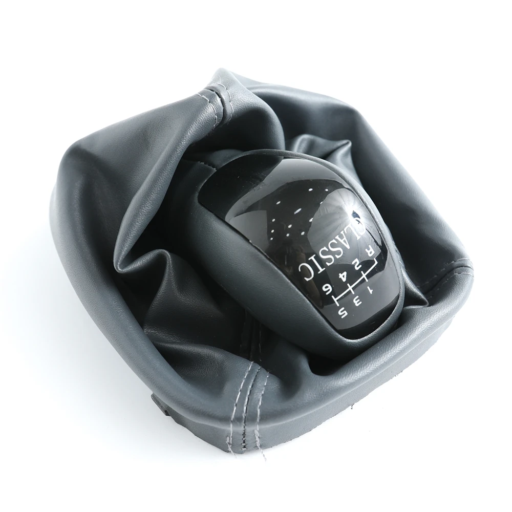 For Mercedes Benz C Class W203 S203 Manual 5 6 Speed Gear Shift Knob Lever Shifter Gaitor Boot Leather Cover Case Car Styling