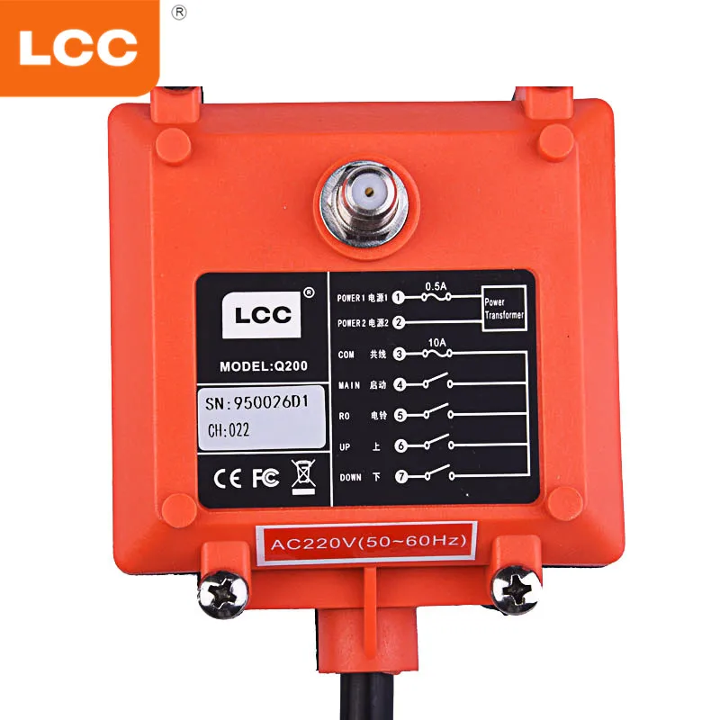 Q200 2 Button Single Speed Industrial Waterproof Wireless Remote Control for Crane