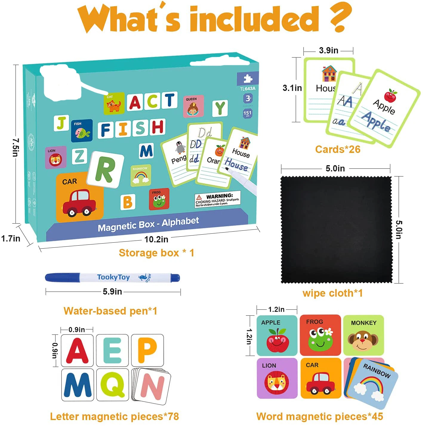 Children's Alphabet Set,With Board,Visual Word Flash