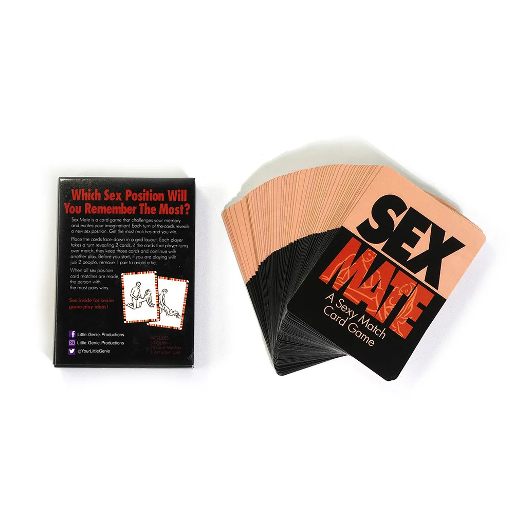 Jeu de Cartes Postures Coquines pour Adultes Sexy Match – Jouets Intimes pour Couples