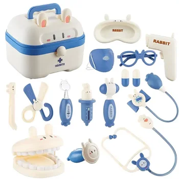 Cute Doctor Kit Toys Educational Role Play Game Pretend Play Kids Toys Doctor Play Set for Kids Girls Children