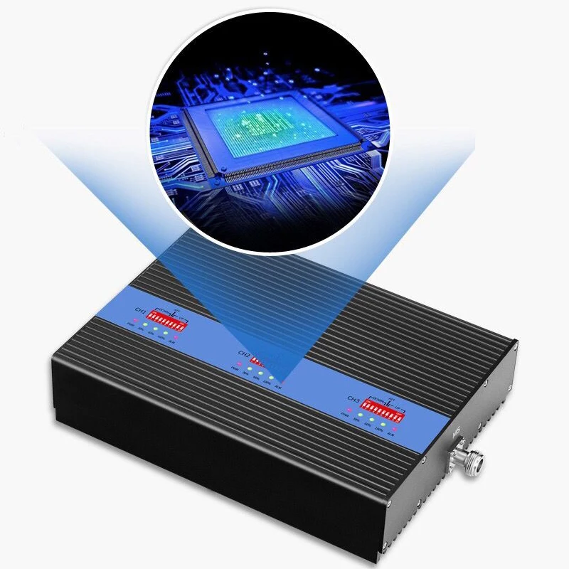 High Gain 80dB AGC ALC MGC tri band repeater 900 1800 2100 GSM LTE cellular Signal Booster mobile amplifier