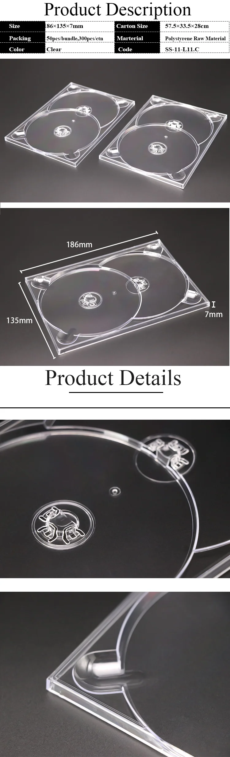 Plastic Packing Storage Cd Dvd Disc Music Movie Recorder Digipak