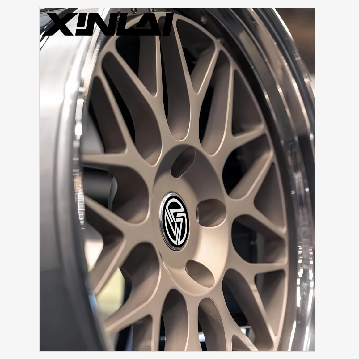 XINLAI Custom Deep Concave Deep Lip Gold Forged Aluminum Alloy Wheels 5x120 5x112 5x114.3 18-22 Inch 2-Piece Wheels for BMW Audi - Image 1