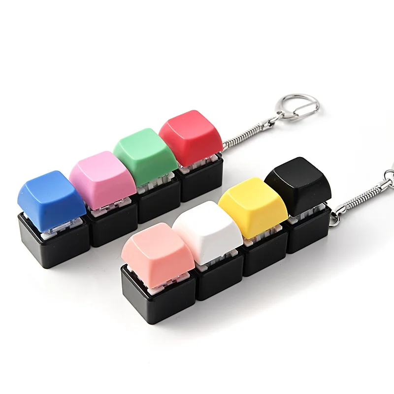 Keyboard Fidget Keychain Stress Relief Toy Pressure Release Gift_voghion.com