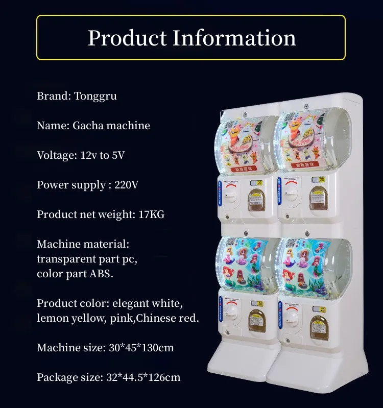 Coin Operated Mini Toys Gacha Machines Double-layer Customizable Kids ...