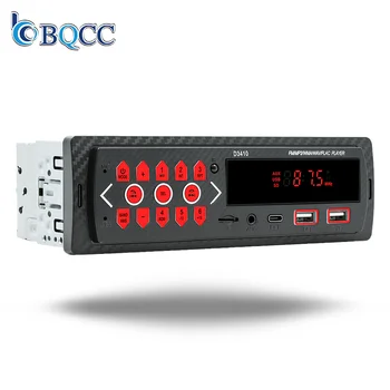 BQCC 1Din MP3 Autoradio FM USB TF AUX Input Stereo Radio Bluetooth Power Protect phone charging Multimedia Car Audio D3410