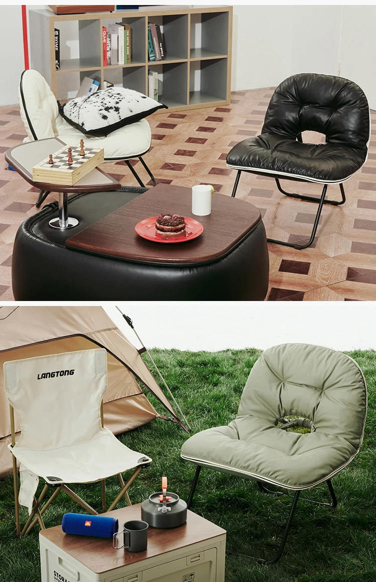 For DY-193 Modern Foldable Leisure Sofa Chair-Lightweight & Comfortable for Home Bedroom Living Room & Outdoor Use
