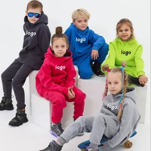 Wholesale Custom Logo Toddler Baby Tracksuits Outfit Hoodie Sweatshirts Sweatpants Fall Sweatsuits Girls Boys Clothing Set