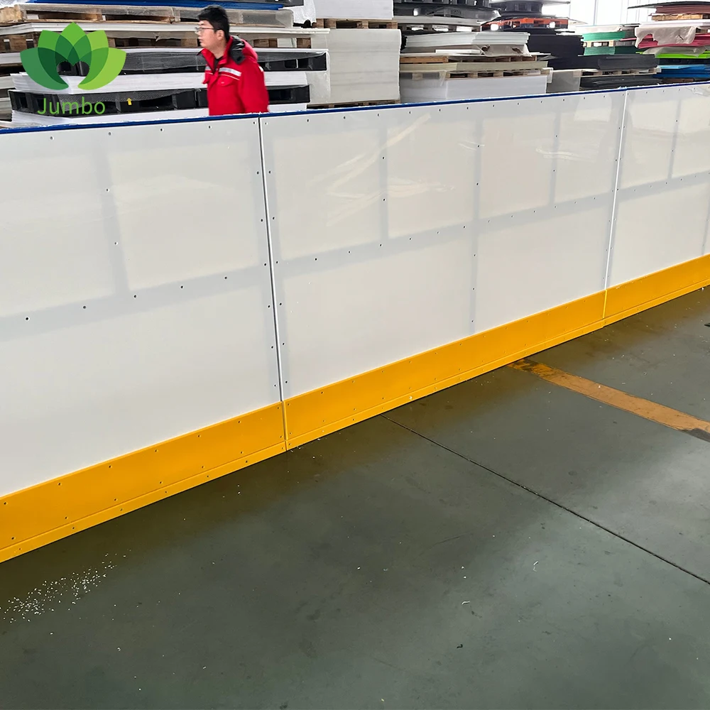 Hot Sale Straight Frame HDPE Dasher Board for Backyard Hockey Rink Eco-Friendly Basement Arena Boards with Cutting Service