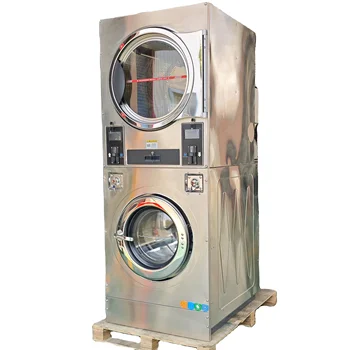 Industrial Automatic Washing Machine 16kg Stack Washer and Dryer Machine for Hotel