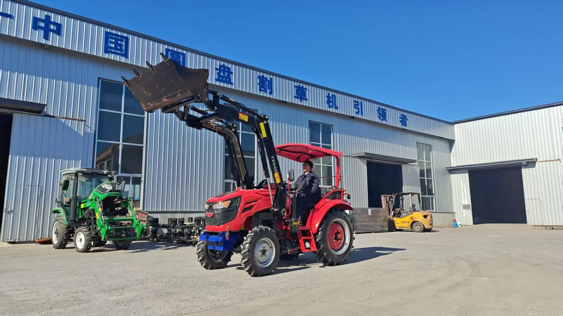 CE COC Multi-Purpose 4WD Farm Tractors Sunroof 40HP 50HP 60HP 70HP 80HP Compact Tractor with Front Loader for Europe All Terrain