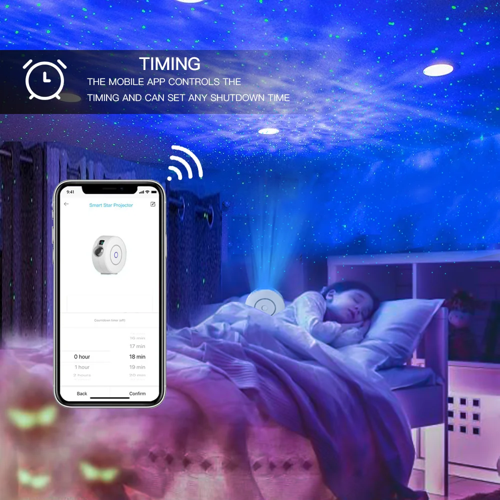 Wholesale 3D Laser Nebula Starry Night Light Projector With Control Different Color