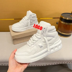 Custom Manufacturer Men Shoes High Top Breathable Design Skateboard Shoes Sneakers Shoe Designers Made Running Men Sport Boots