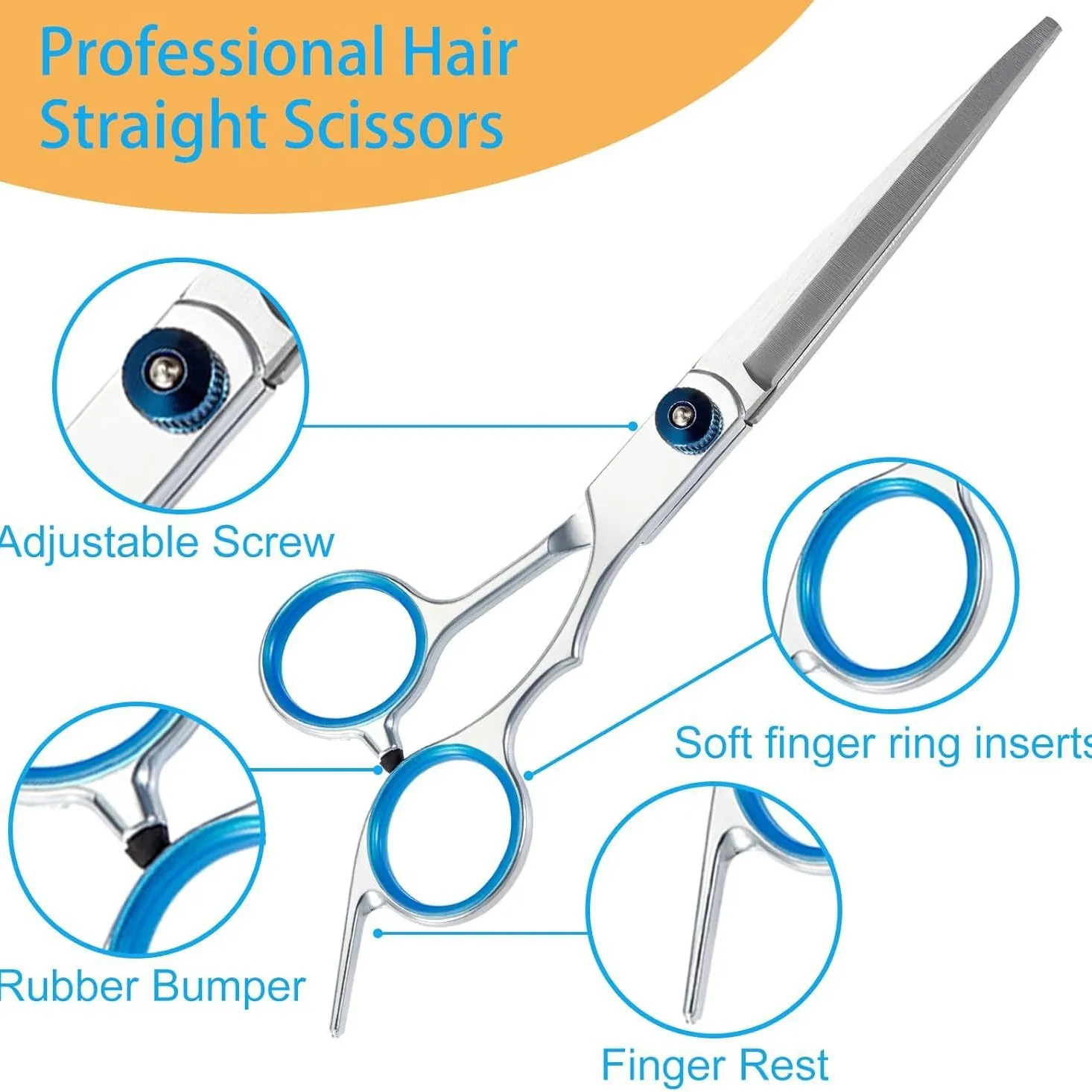 Professional hair cutting scissors