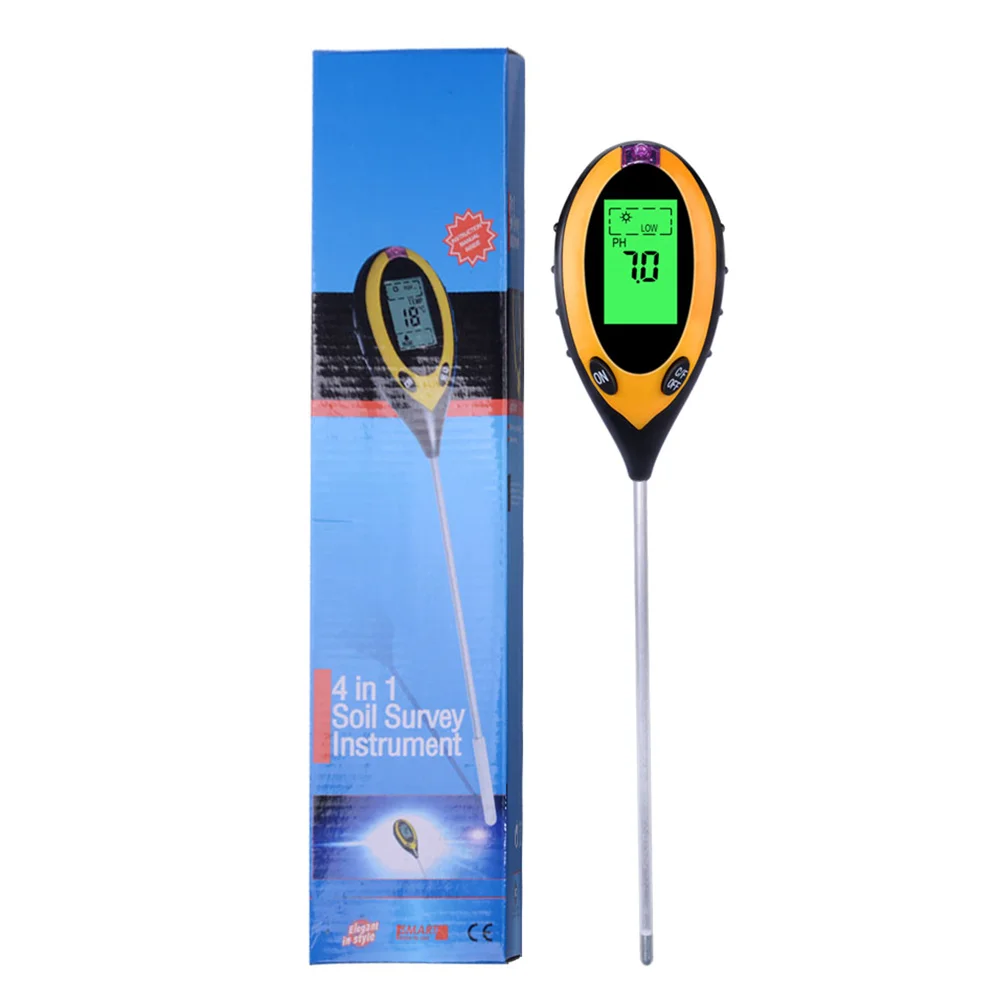 4 in 1 PH Light Moisture Acidity Tester Soil Tester Moisture Meter Plant Soil Tester Kit for Flowers