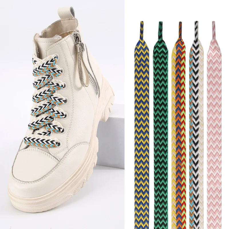 Мужские и женские ботинки для хлеба баскетбольная доска Модные цветные туфли со стрелками волнистые плоские шнурки