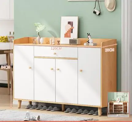 Modern Sturdy and Durable Multi Specification Multi Door Wooden Dustproof Storable Shoe Cabinet