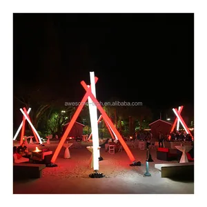 Customized Big Cylinder LED Lights for Events Parties Weddings New Design with Glowing Gate Decorations Multi-Color Dimmable